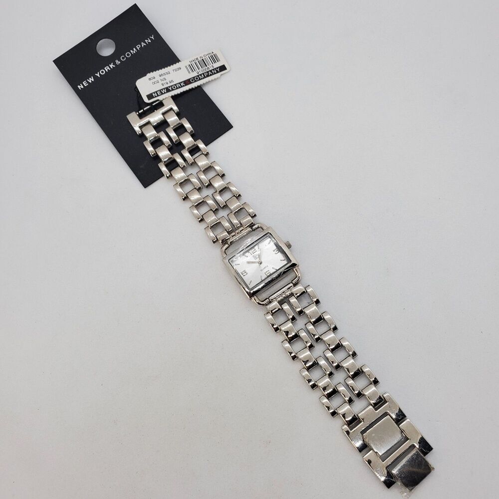 NYC Women's Watch 26MM Gray Dial Gray Bracelet Band‎ 7" New Battery